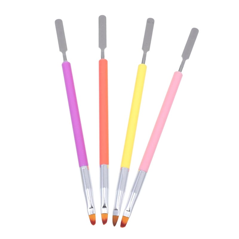 4Pcs Double Ended Nail Art Pens Set For Smooth Manicure Application Home Salon Use - Image 1